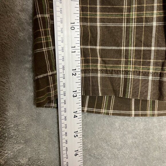 Old Navy Men Classic Preppy Y2K Plaid Older Brother Flat Front Chino Short 38 - Picture 7 of 9